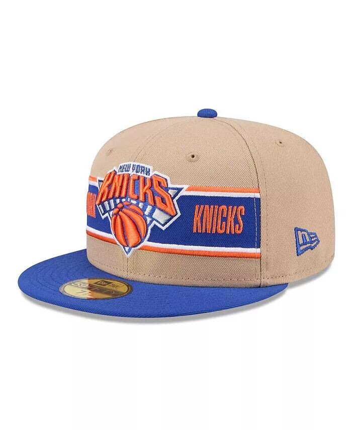 

Мужская бежево-синяя кепка New York Knicks 2024 NBA Draft 59FIFTY Fitted New Era