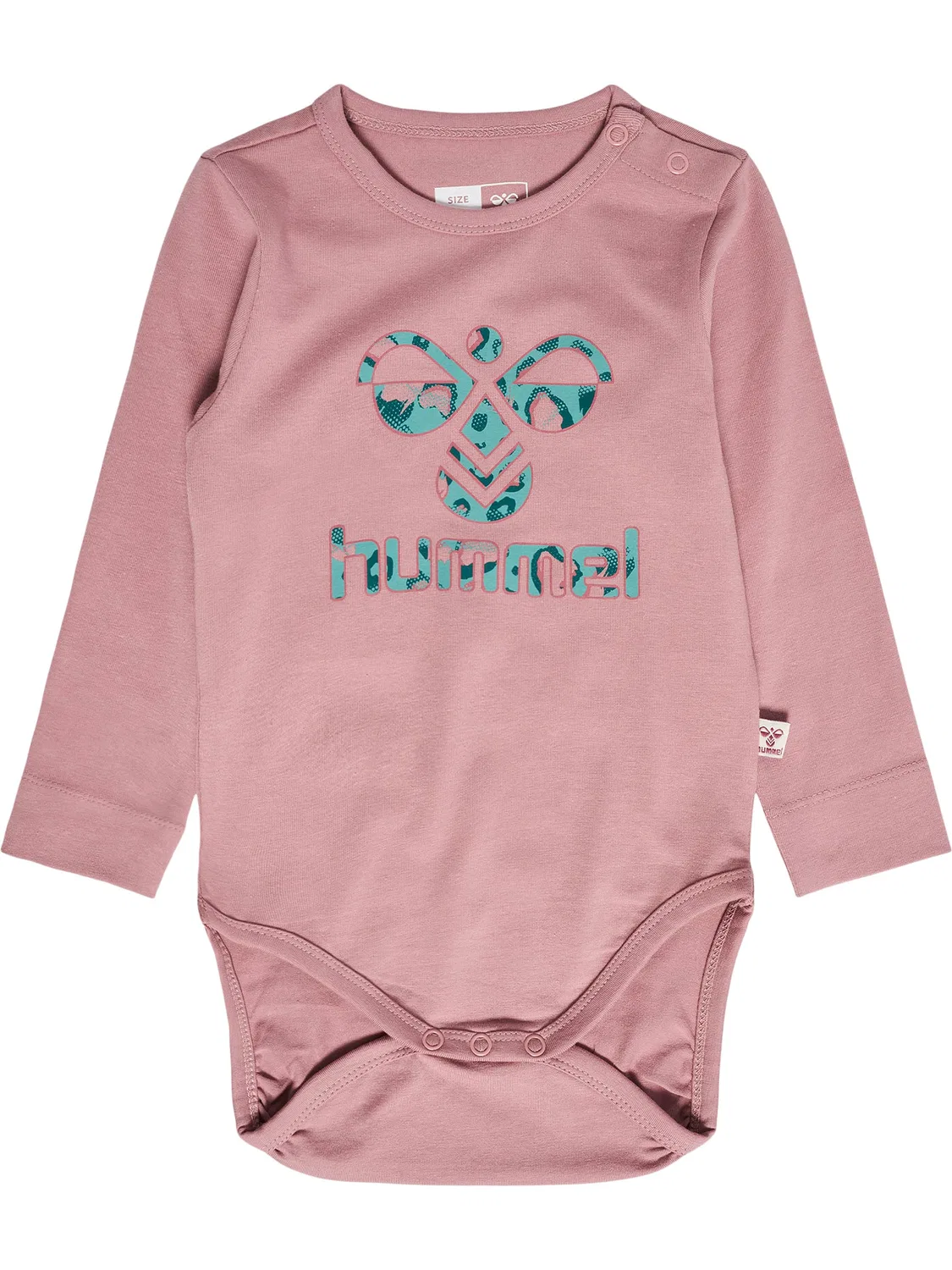 Боди с длинным рукавом, биохлопок, Hummel, woodrose