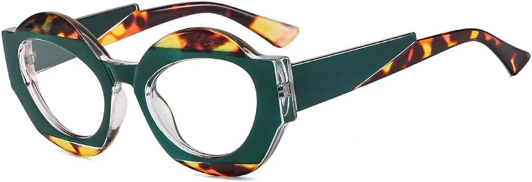 

Ретро уникальные двухцветные овальные солнцезащитные очки для женщин, модные прозрачные градиентные линзы, защита от УФ-излучения UV400, для мужчин, панк-очки с леопардовым принтом SZVVBKK, Leopard Green Clear