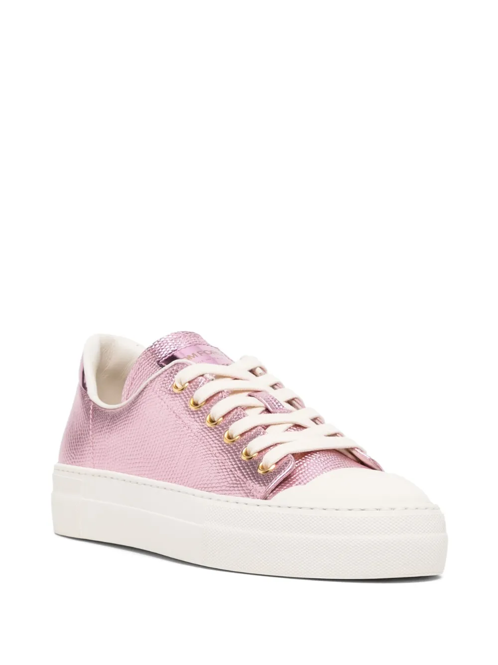 Кеды City с эффектом металлик TOM FORD, розовый — фото 2