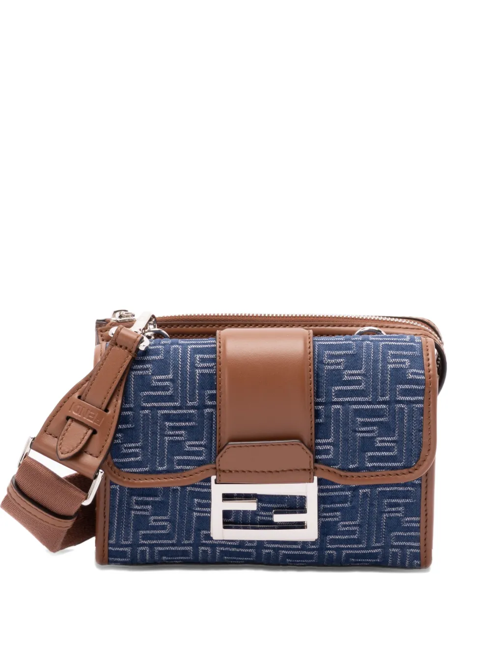 

Сумка через плечо с жаккардовым логотипом FENDI, синий