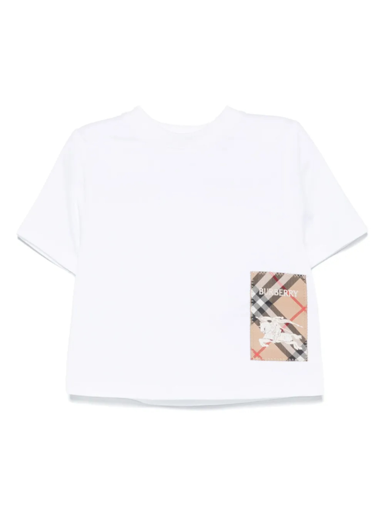 

Футболка из хлопка Burberry Kids, белый