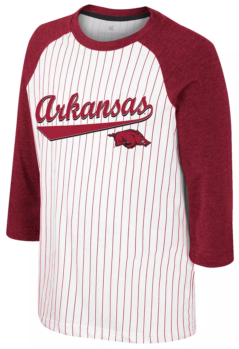 

Белая футболка с длинными рукавами реглан Colosseum Youth Arkansas Razorbacks