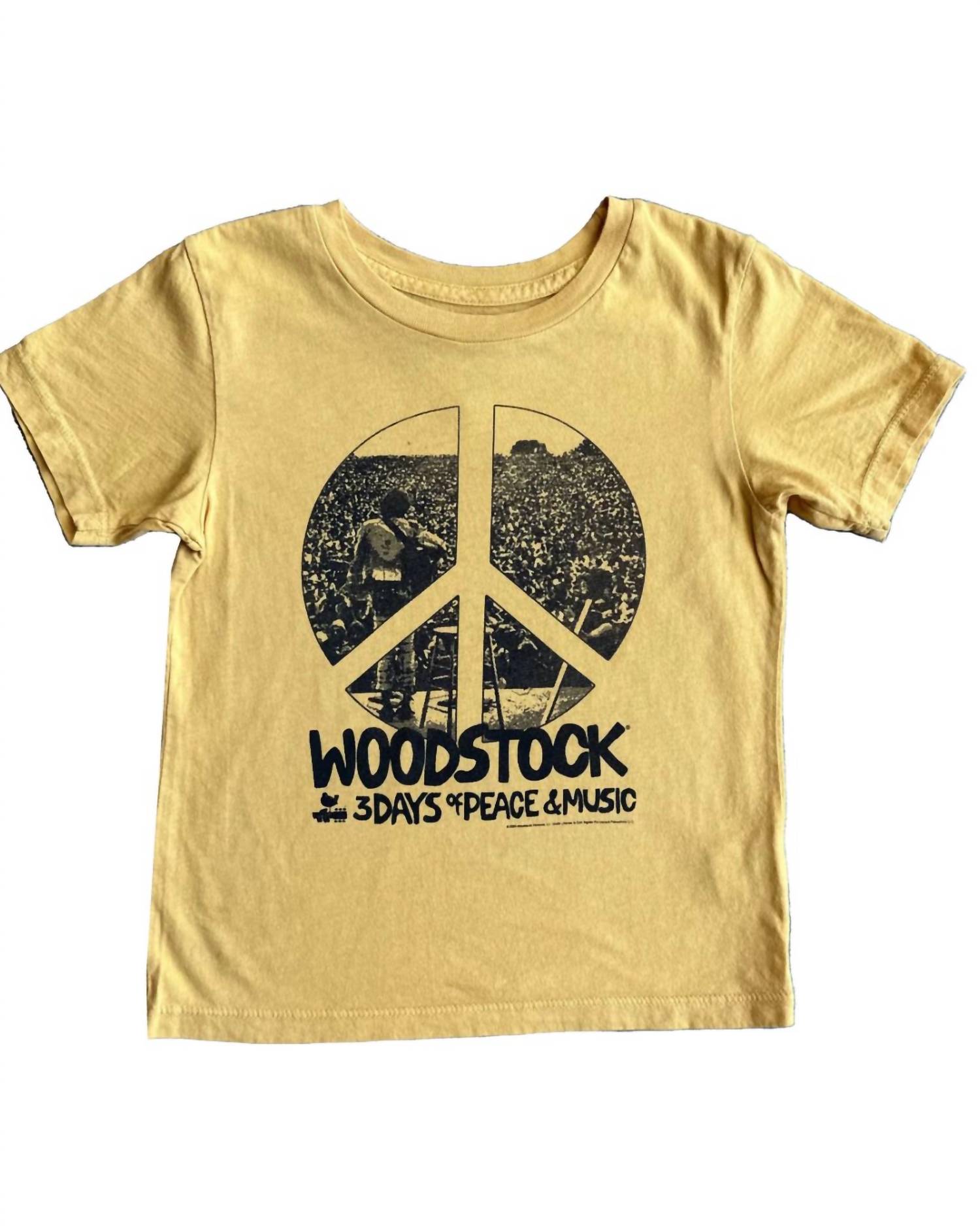 ROWDY SPROUT Женская органическая футболка Woodstock желтого цвета — фото 2