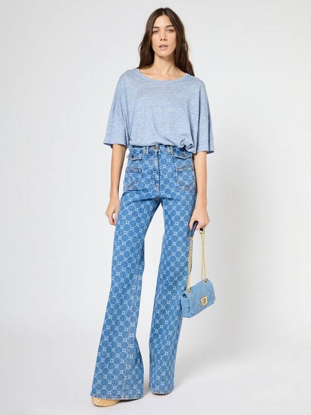 

Футболка giorgia в абстрактную полоску Gerard Darel, цвет Bluesky
