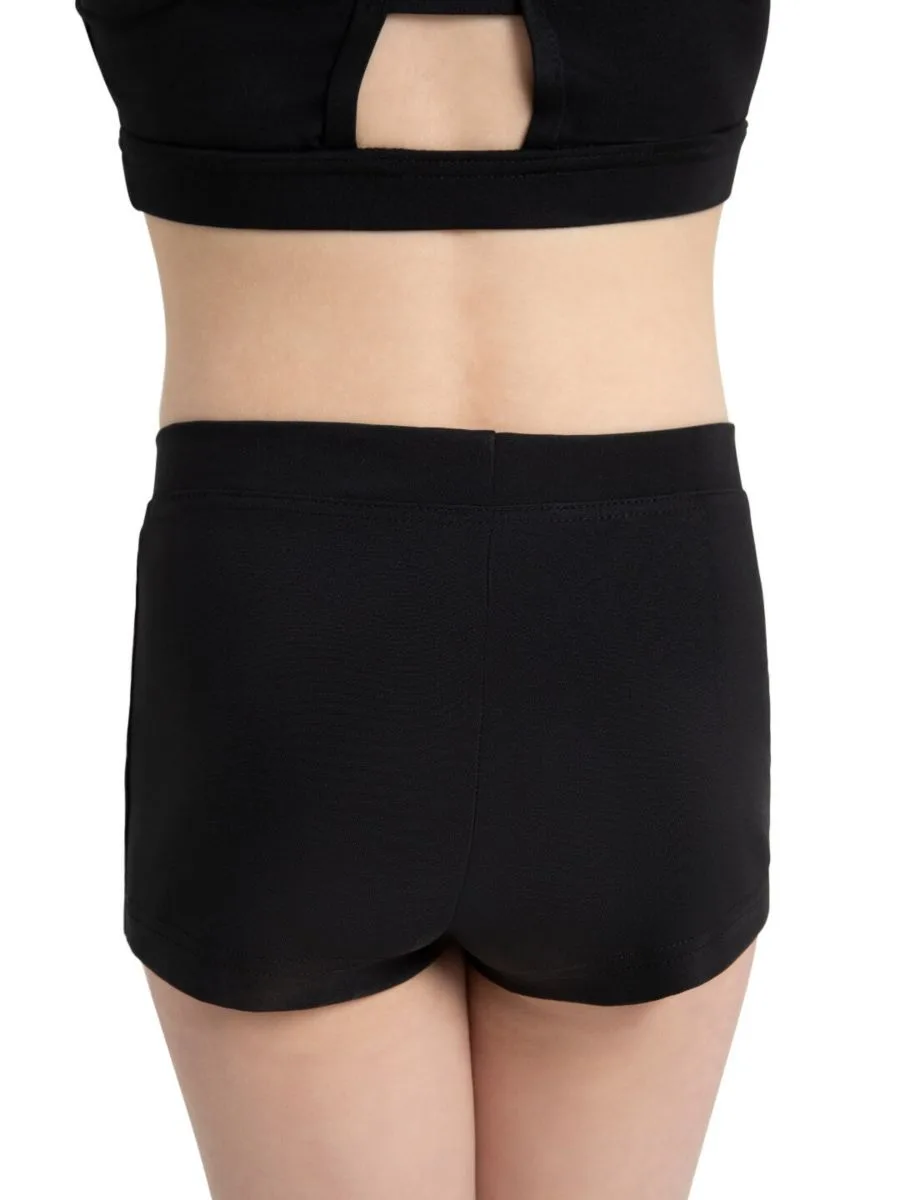 Короткие шорты с низкой посадкой для девушек Capezio, черный — фото 4