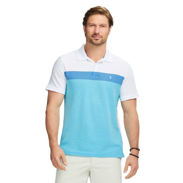 

Мужская рубашка-поло с коротким рукавом Advantage Performance Color Block Izod, белый