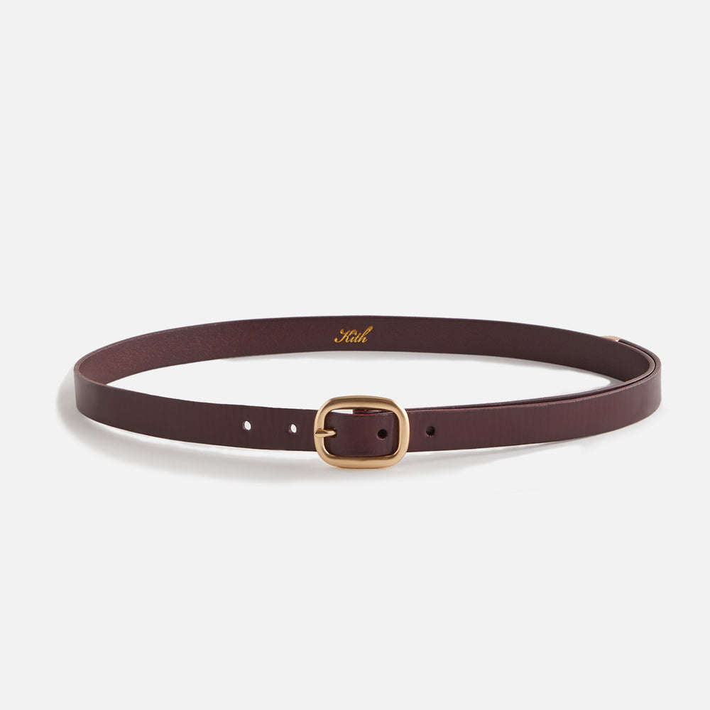 

Ремень Kith Women Round Buckle Leather Belt, цвет Magma