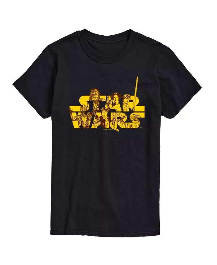 

Мужская футболка с коротким рукавом Star Wars Character Logo AIRWAVES, черный