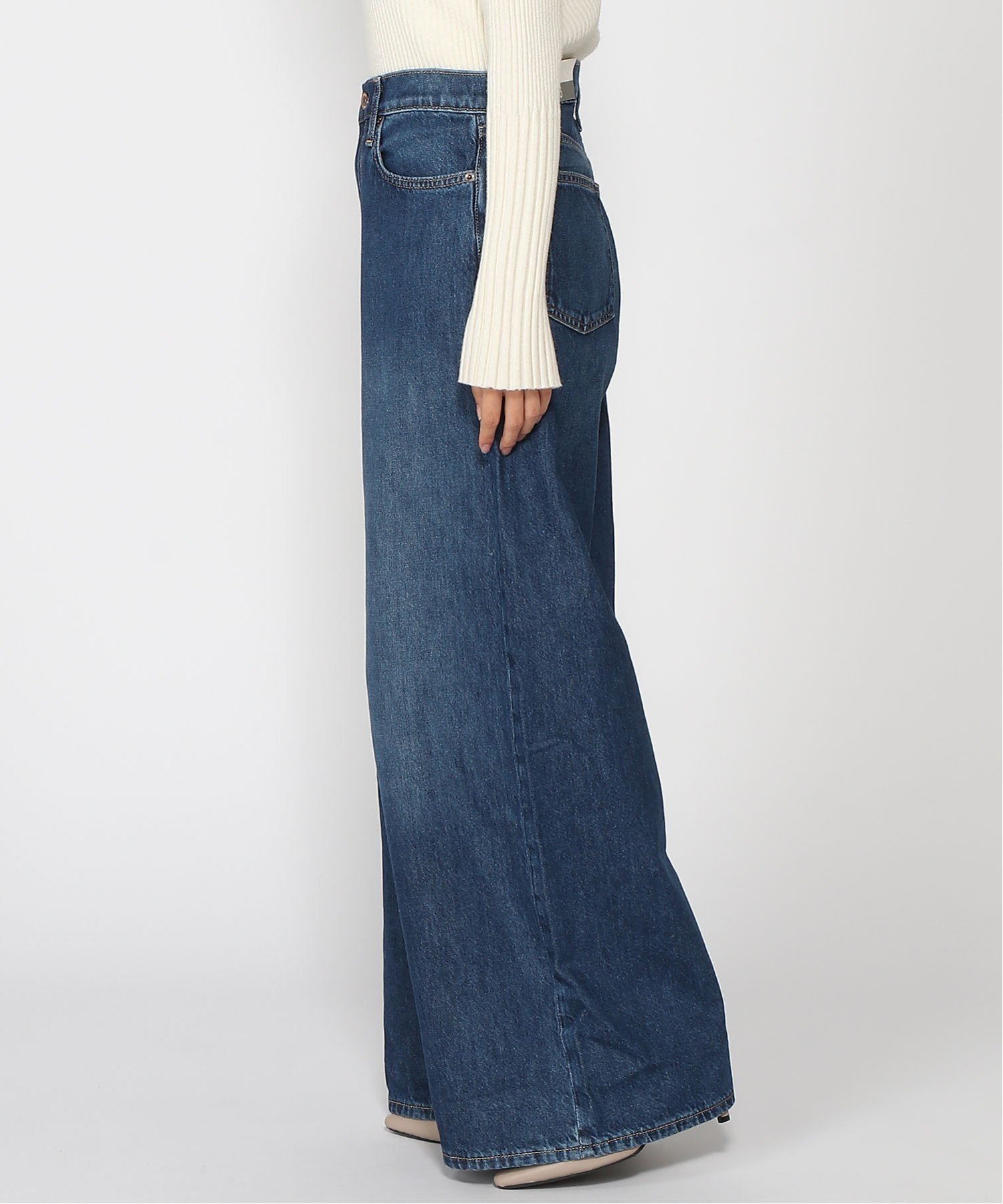 (W) Супер свободные джинсы GAP, MEDIUM_INDIGO_15 — фото 2