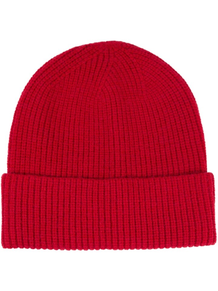 

Шапка styleBREAKER Feinstrick Beanie Mütze mit Krempe, красный