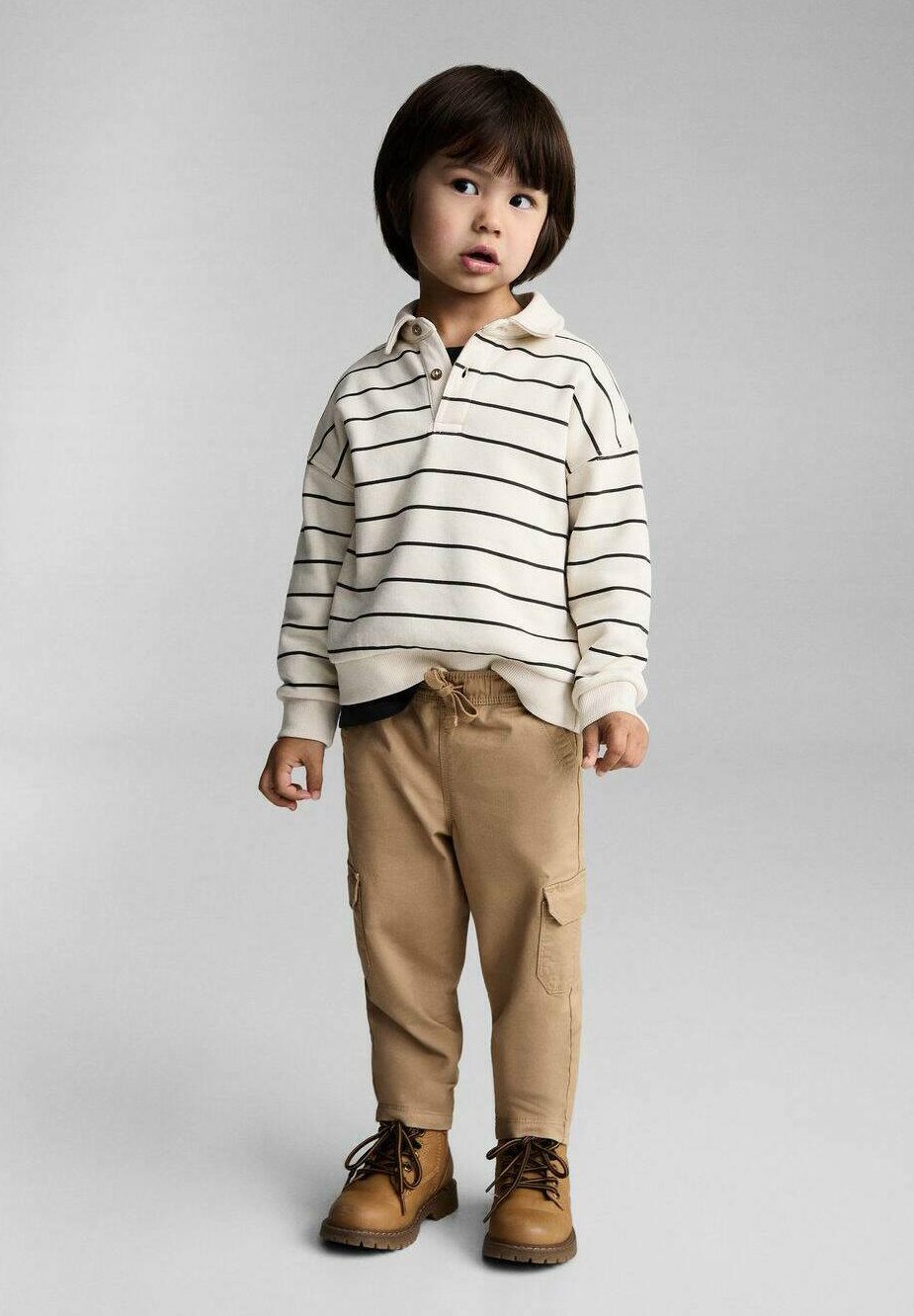 

Брюки-карго ALBERTO Mango Kids, коричневый