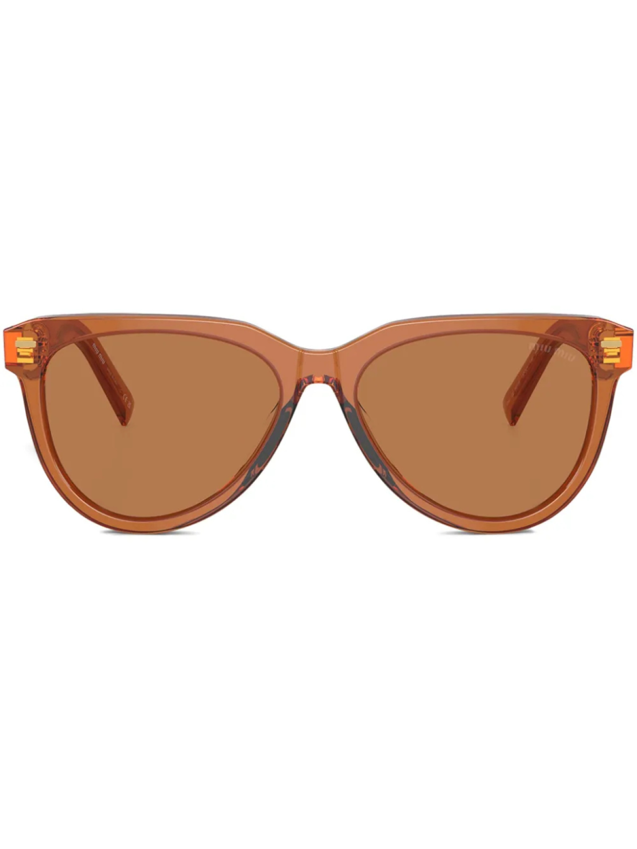

Miu Miu Eyewear солнцезащитные очки с логотипом, коричневый