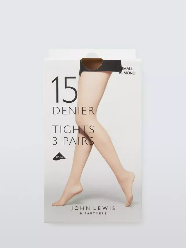 

Тайтсы John Lewis 15 Denier Everyday Sheer 3 шт, цвет almond