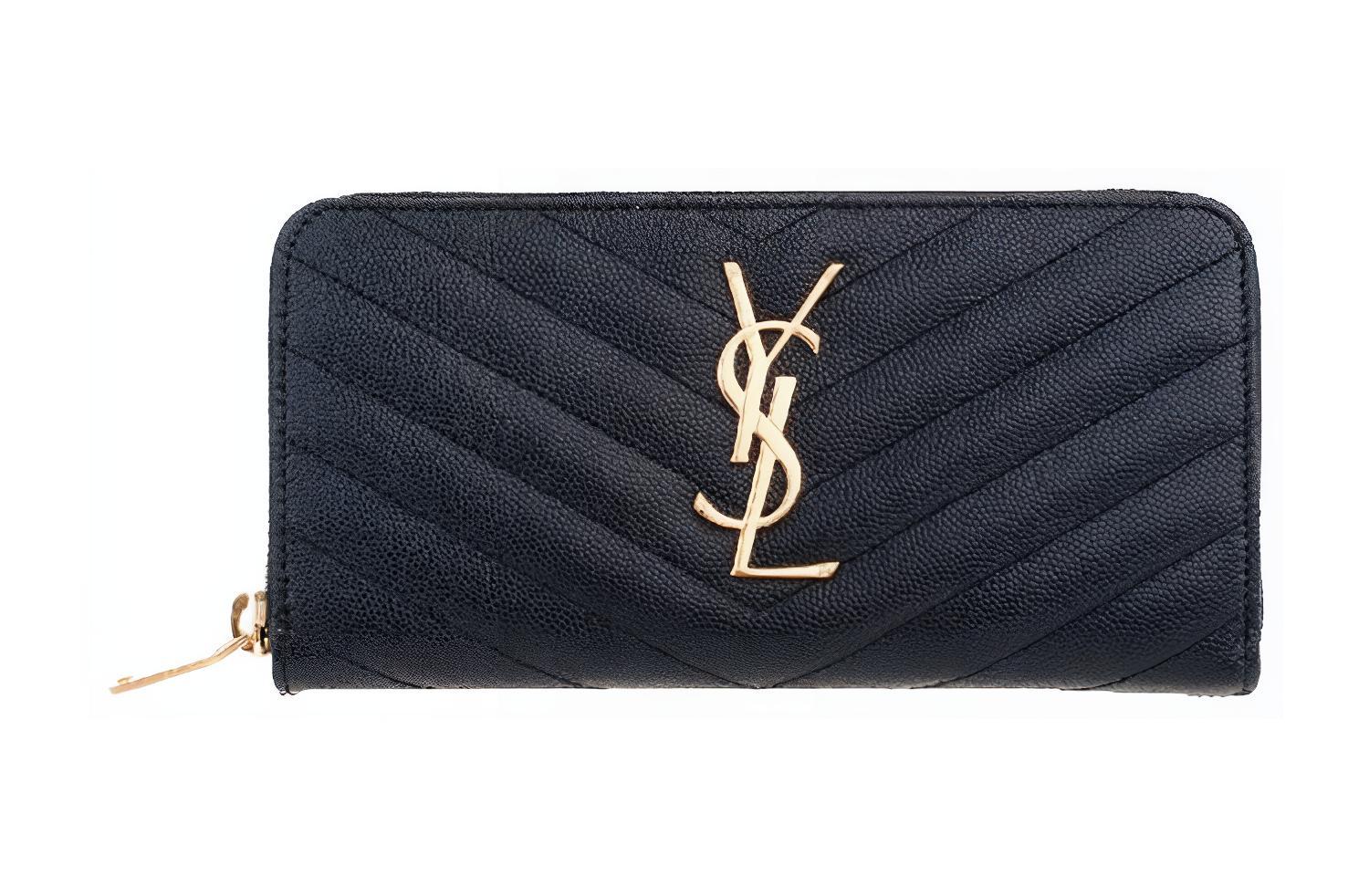 

SAINT LAURENT Кошелёк на молнии с крупным монограммным узором