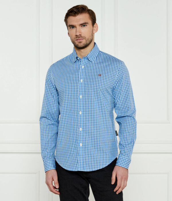 

Рубашка г-серая Regular fit Napapijri, синий