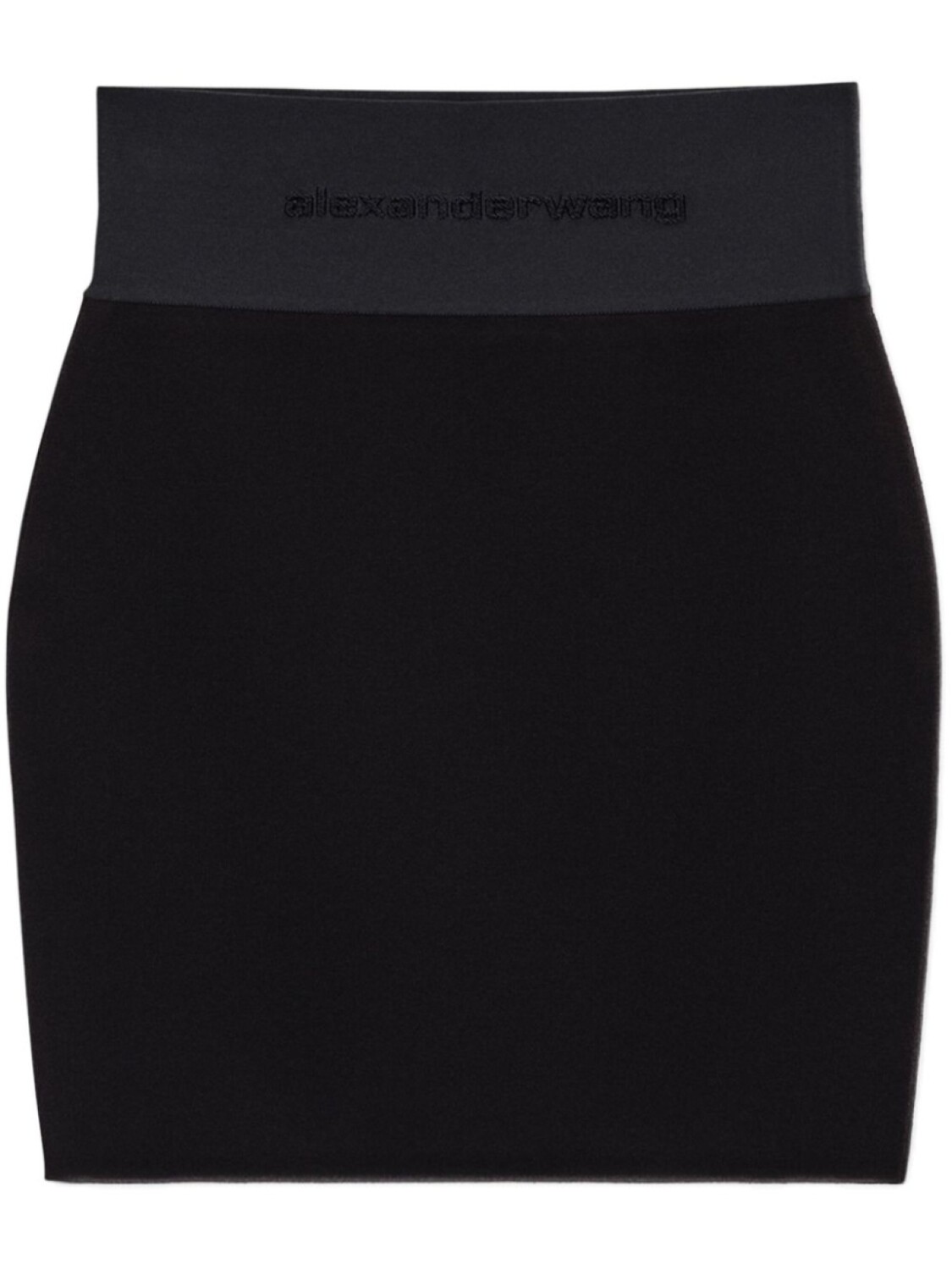 

Мини-юбка с логотипом на поясе Alexander Wang, черный