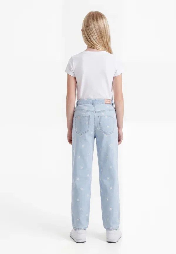 Джинсы Kogrobyn tapered fit Only Girls, светло-голубой деним — фото 2