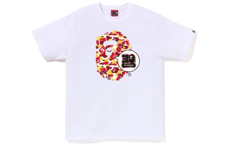 

Магазин Bape Пекин Футболка с головой примата к 30-летию Bape A BATHING APE, белый-подарочный набор