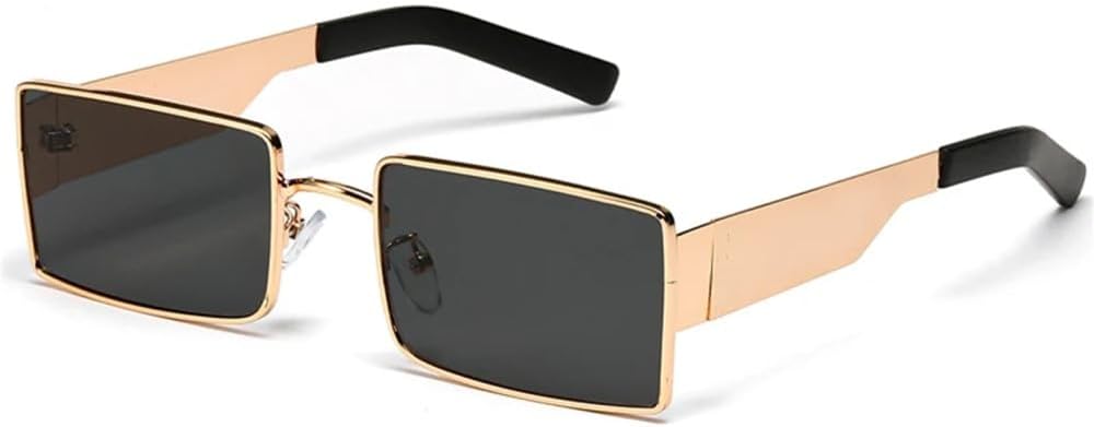 

Ретро женские солнцезащитные очки, мужские металлические солнцезащитные очки в винтажном стиле с защитой от УФ-излучения UV400 для использования на открытом воздухе HDUBFY, Gold Grey