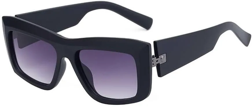 

Винтажные прямоугольные солнцезащитные очки для женщин и мужчин, роскошные модные очки-щитки для женщин, стильные очки с защитой от УФ-излучения LVTFCO, C2matteblack