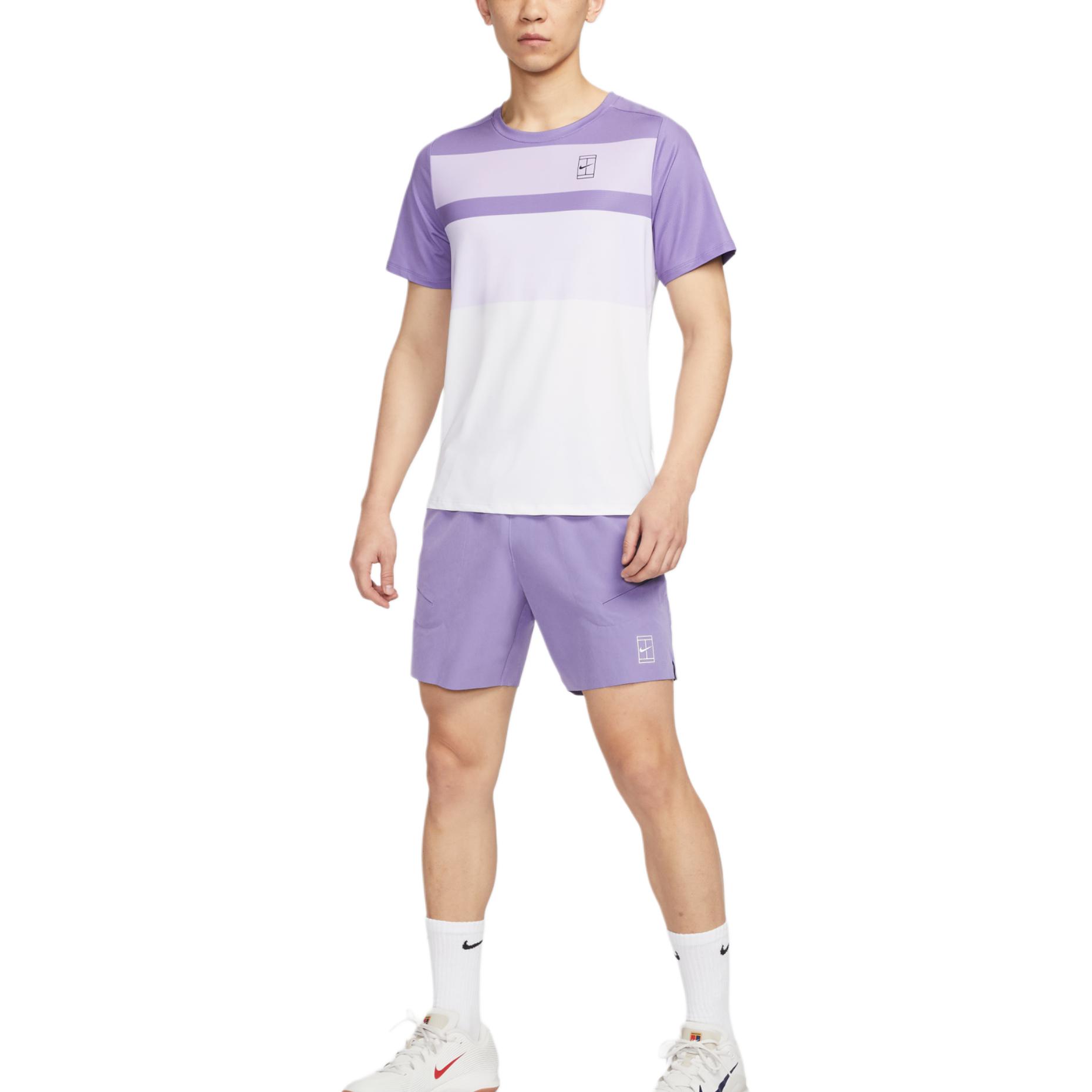 Nike Мужские шорты для тенниса Court Advantage Dri Fit Soft Purple/White — фото 4