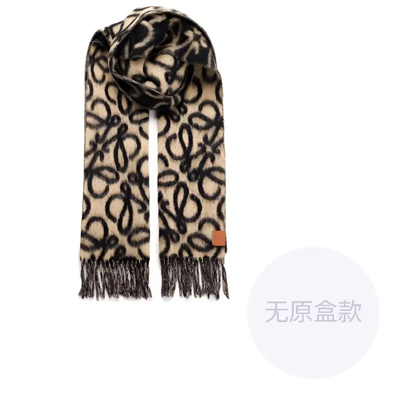 

LOEWE Вязаный шарф женский коричневый, Brown