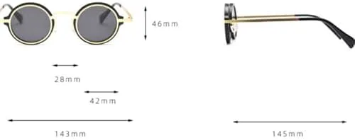 

Поляризованные круглые солнцезащитные очки для женщин, металлические солнцезащитные очки для мужчин, стильные очки с защитой от УФ-излучения UV400 MTZJH, C3