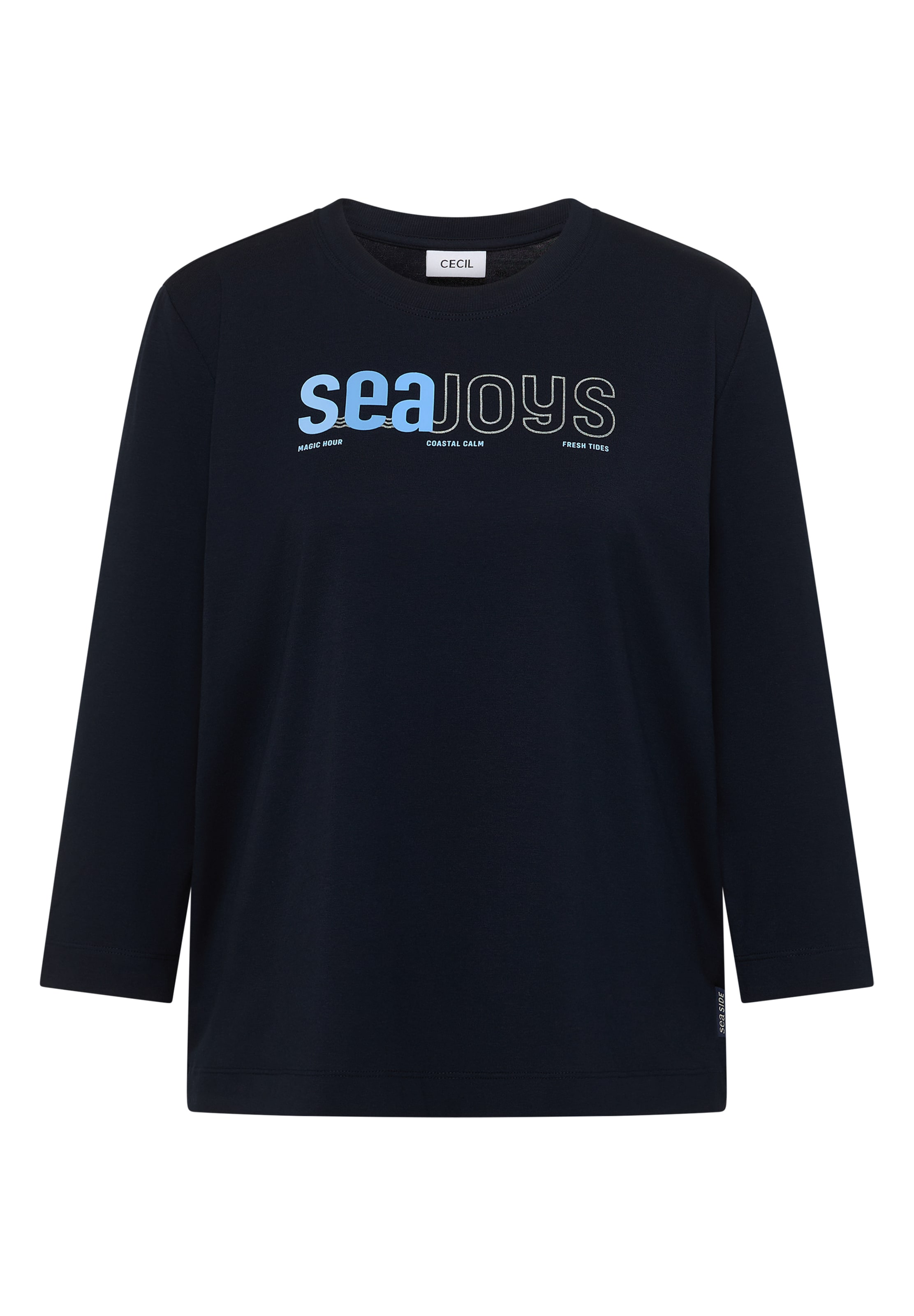 

CECIL Лонгслив в цвете Night Blue, Azure