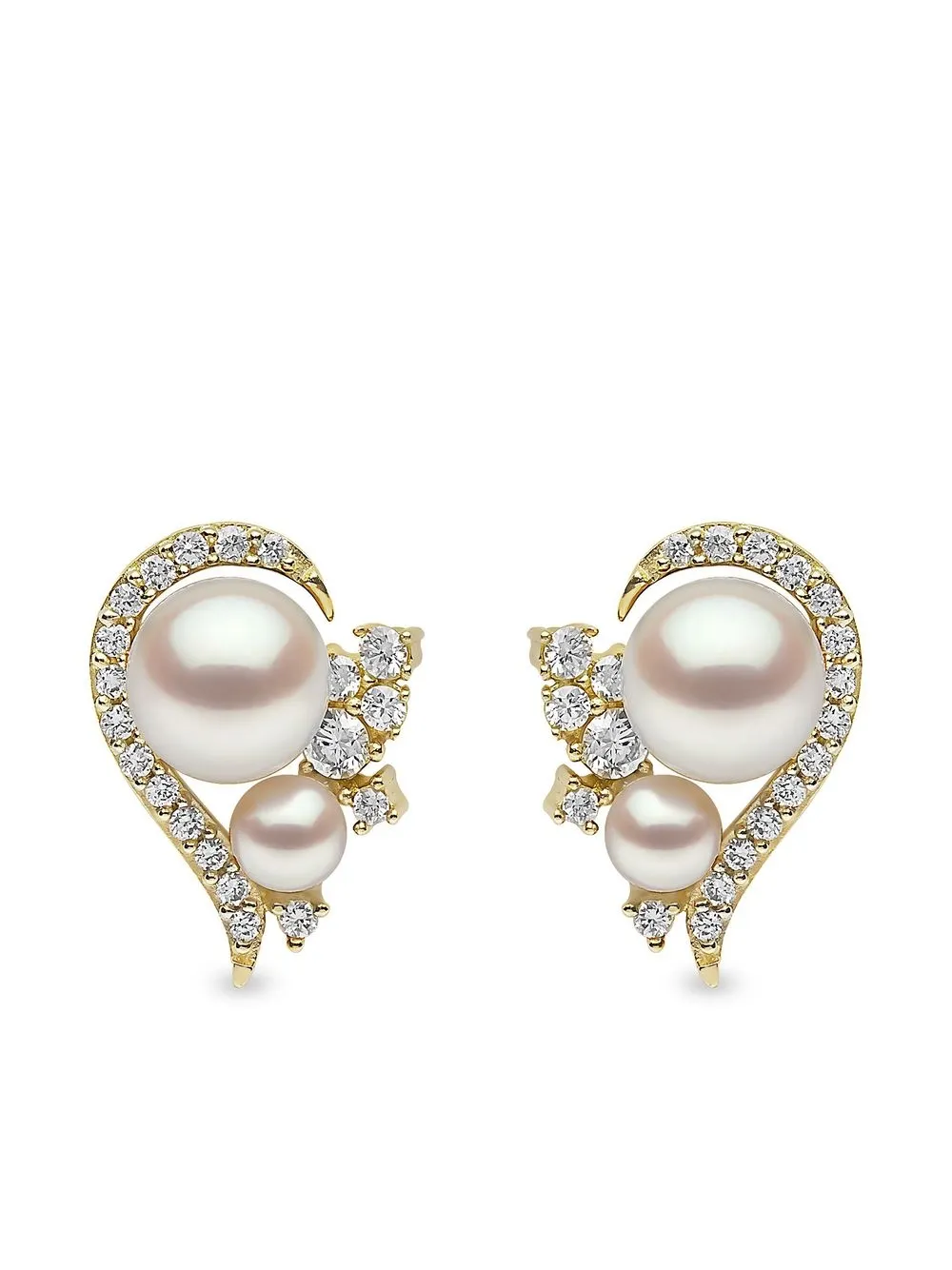 

Золотые серьги-гвоздики Trend с жемчугом и бриллиантами Yoko London, золотой