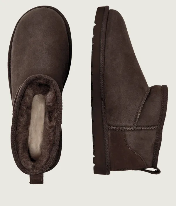 Угги Ugg Classic Ultra Mini, коричнево-черный — фото 4