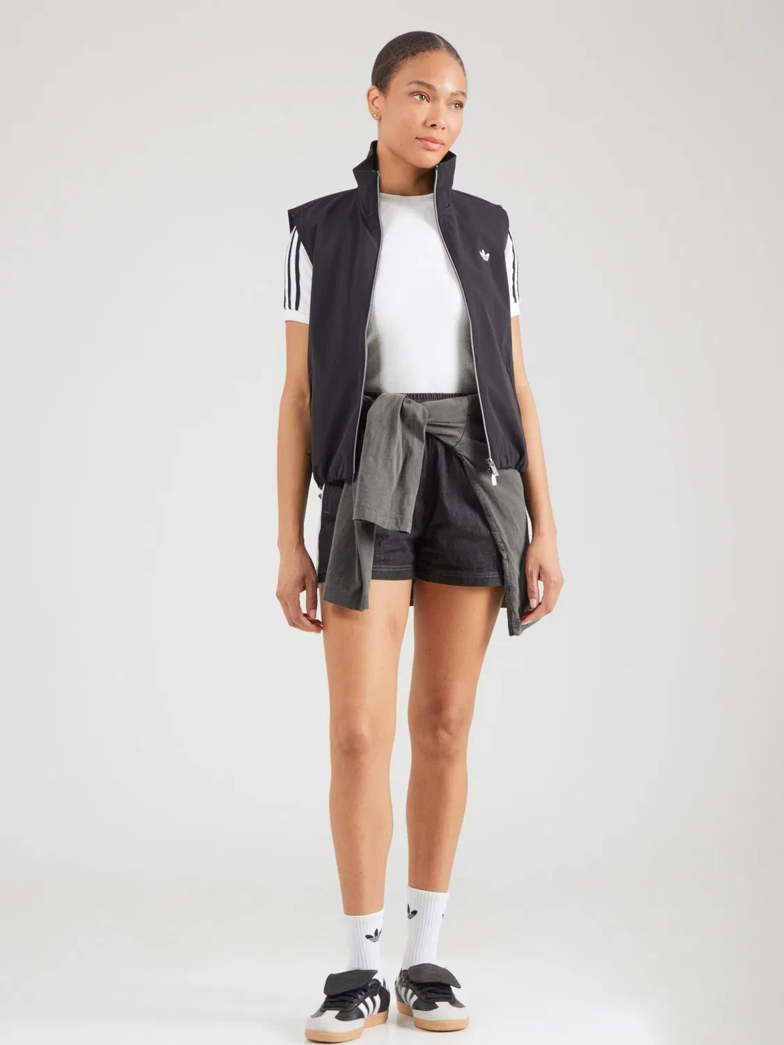Джинсы Adidas Originals свободного кроя Summer Glow из черного денима — фото 4