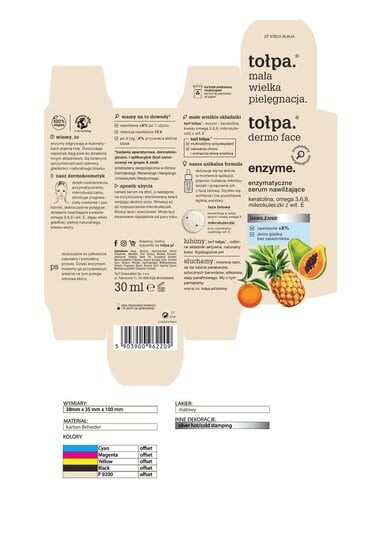 Сыворотка Tołpa — Ферментативная увлажняющая для лица To?pa Dermo Face Enzyme, 30 мл — фото 2