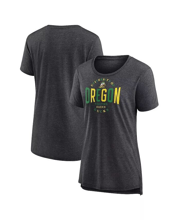 

Женская черная футболка Oregon Ducks True Classics Break It Down Tri-Blend Fanatics