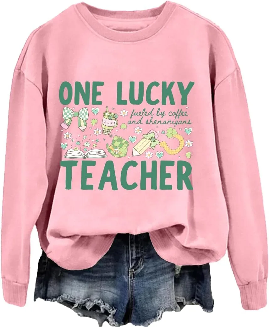 

Свитшот One Lucky Teacher St. Patrick's Day Kzggs