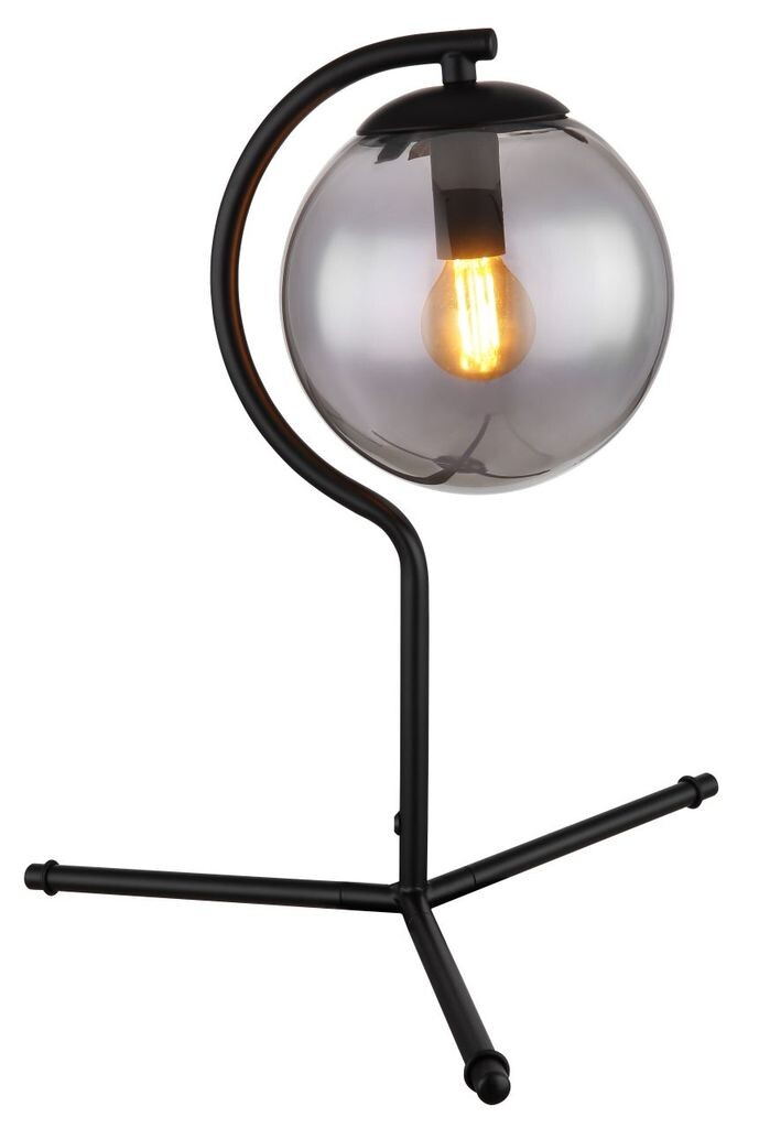 

Настольная лампа Globo Lighting металл черный матовый, стекло дымчатое, кабель черный текстильный, кулисный переключатель на кабеле, ø: 350 мм, В: 350 мм, длина кабеля 1500 мм, без 1x E14 25 Вт 230 В.