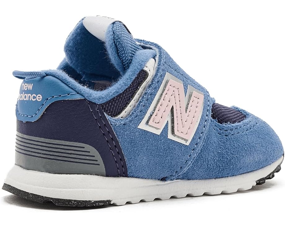 Детские кроссовки New Balance 574 Bungee Lace (Infant/Toddler) New Balance Kids, Fairweather Blue/Stone Pink — фото 3