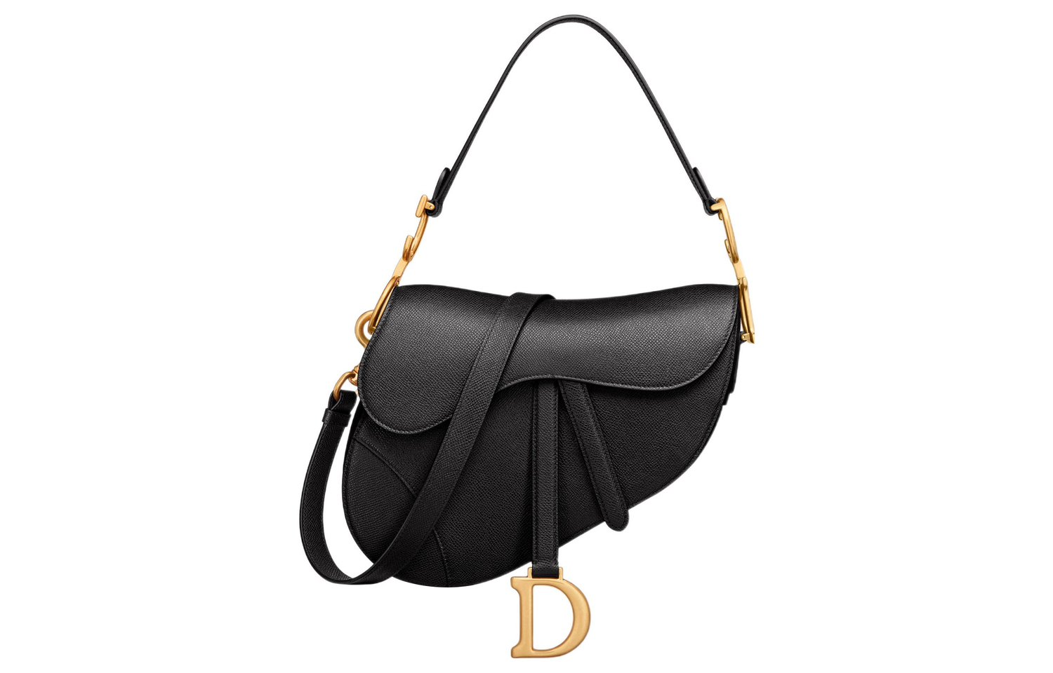 

Dior Женская сумка через плечо из зернистой телячьей кожи, черная