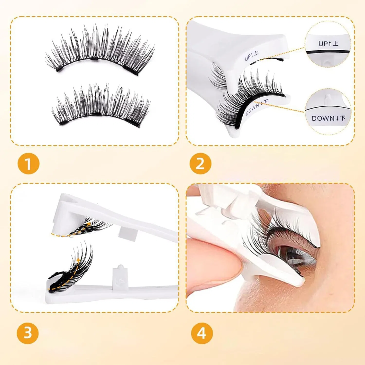 Магнитные ресницы Natural Magnetic Eyelashes, CT10-7, 1 пара — фото 4