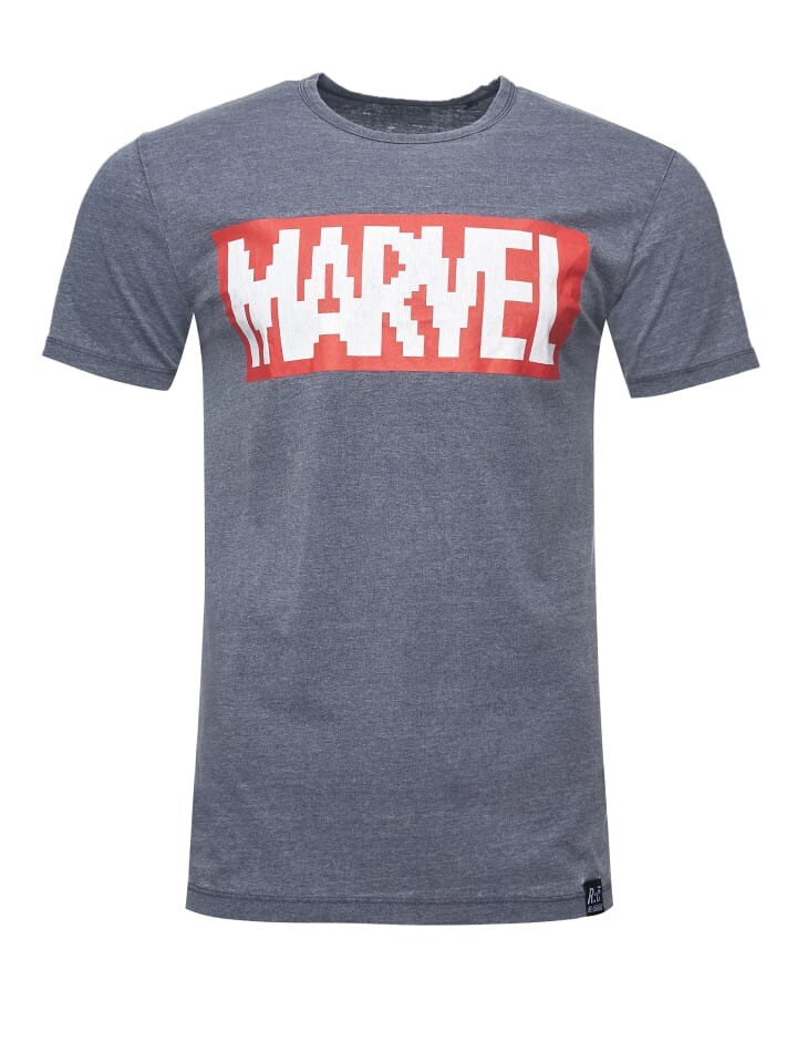 

Футболка Re:Covered T-Shirt Marvel Pixel Logo, синий