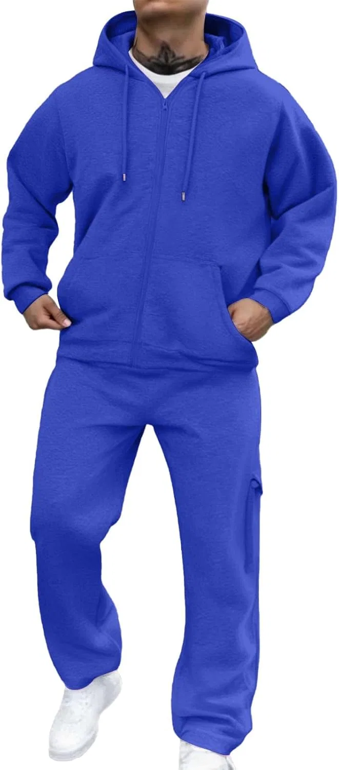 Спортивный костюм из флиса, мужской, 2 предмета, Blue
