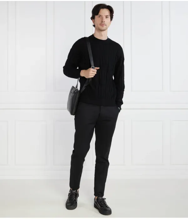 Шерстяной свитер regular fit Emporio Armani, черный — фото 2