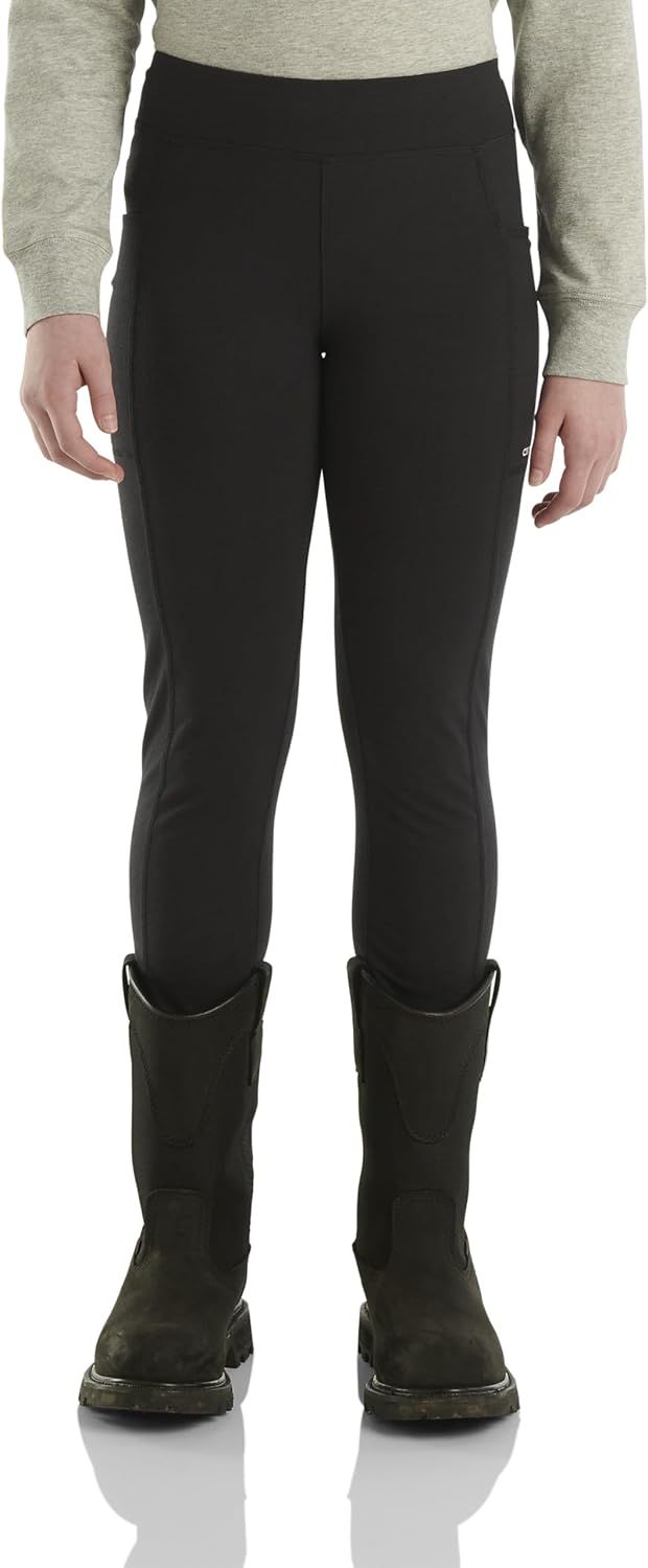 Carhartt Girls' Fitted Utility Leggings, Dark Caviar Black — фото 3