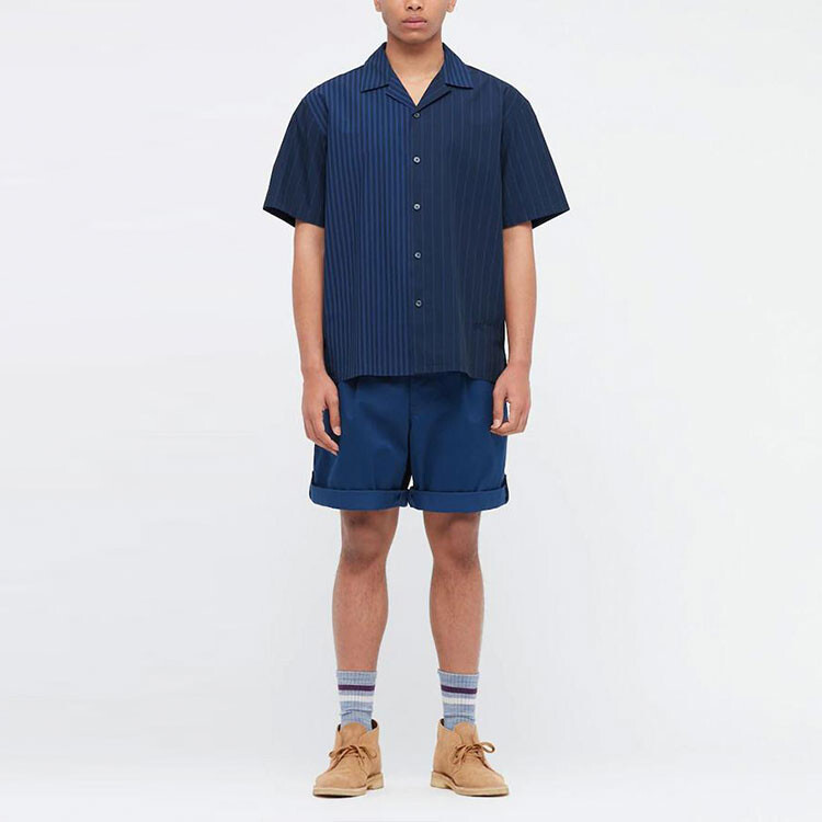 Мужская рубашка Jw Anderson Co-Branded Series темно-синего цвета Uniqlo, темно-синий — фото 2
