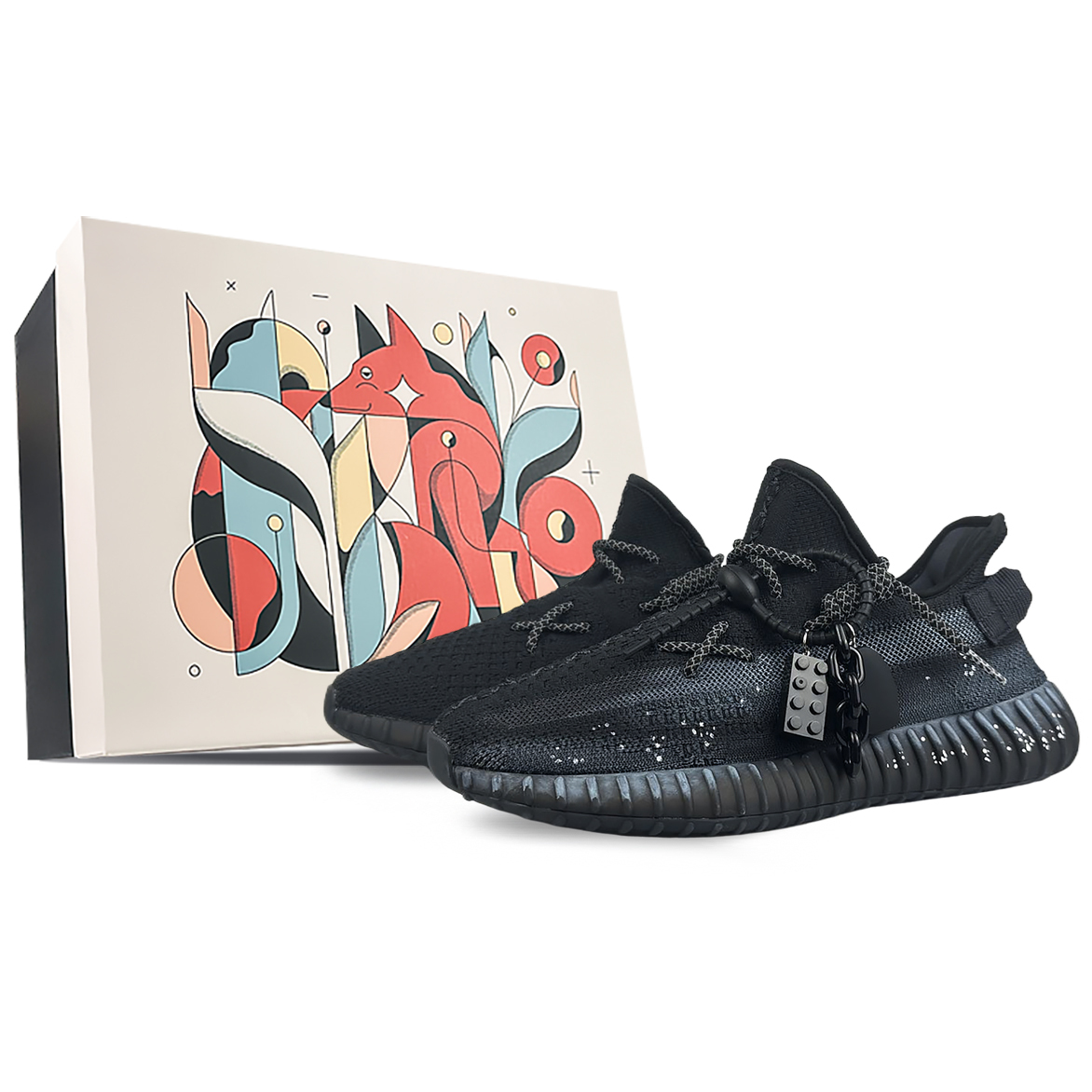 

Adidas Originals Yeezy Boost 350 V2 противоскользящие низкие кеды унисекс черно-серые, цвет Black