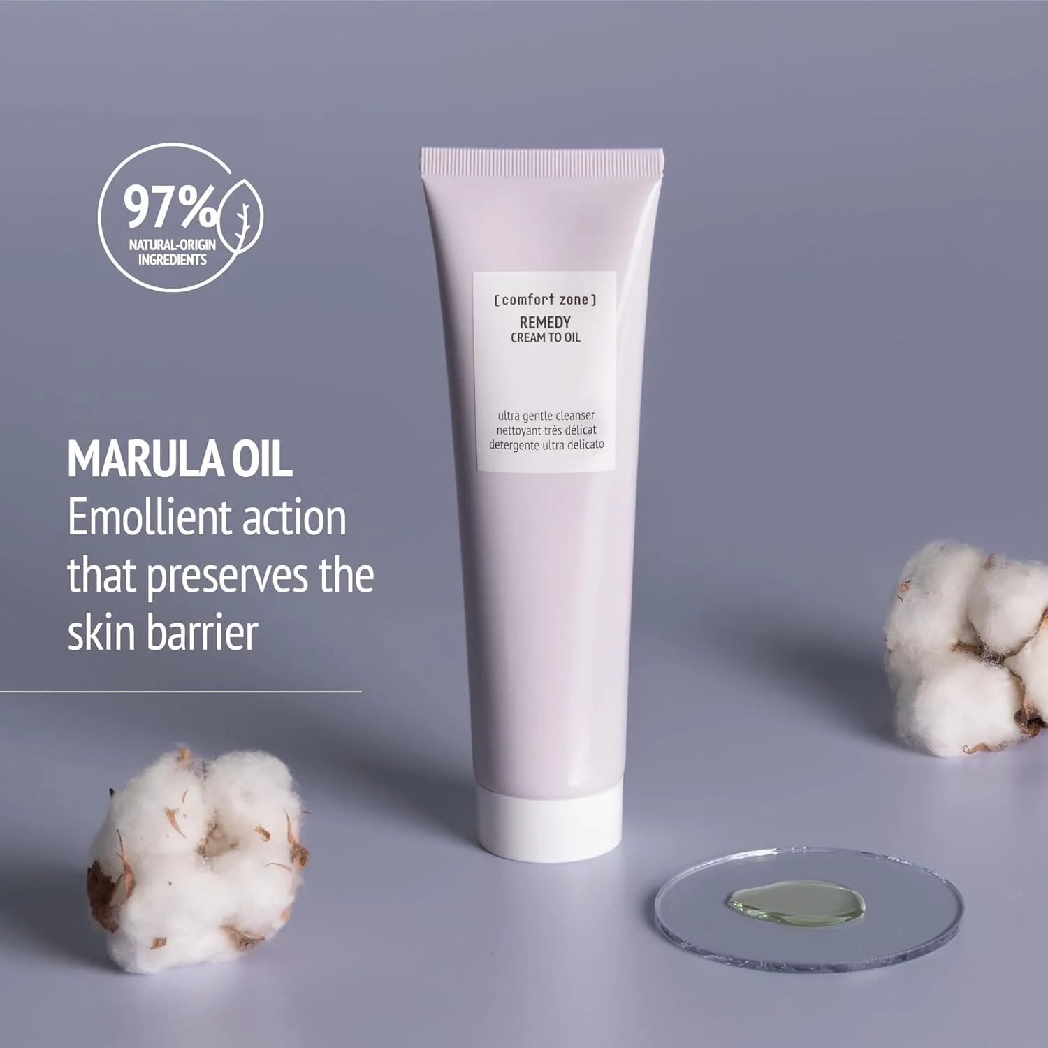 [ comfort zone ] Remedy Soothing Face Cleanser & Serum Duo: успокаивающая сыворотка (30 мл) и питательное очищающее масло-крем (150 мл), успокаивающий и укрепляющий уход для чувствительной кожи (набор 2 шт) — фото 4