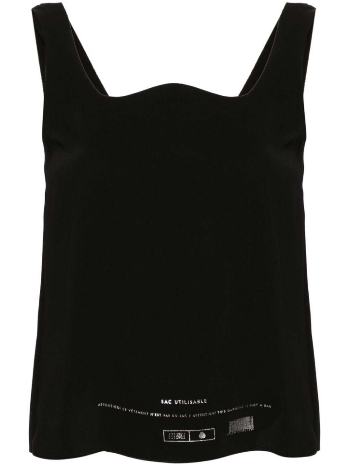 

MM6 Maison Margiela топ из технического джерси с принтом Sac Utilisable, черный