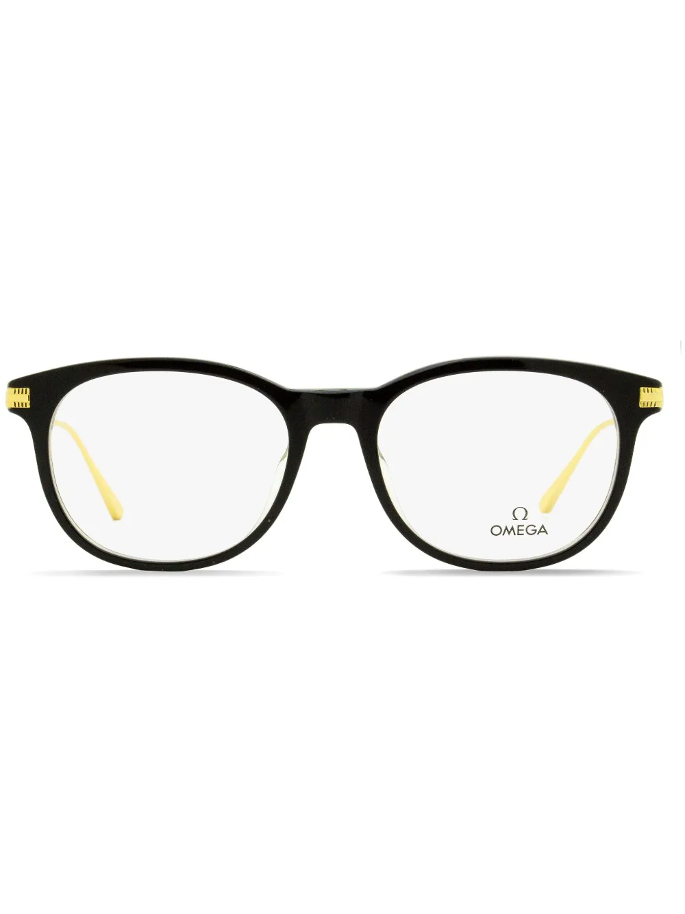 

Очки в круглой оправе с логотипом OMEGA EYEWEAR, черный