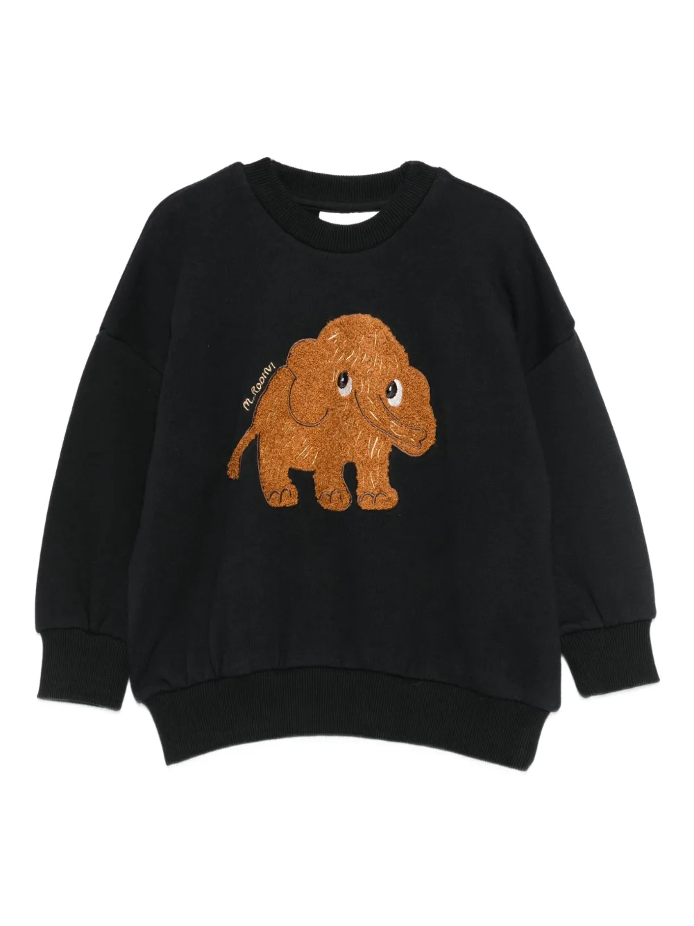 

Толстовка с вышитым слоном Mini Rodini, черный