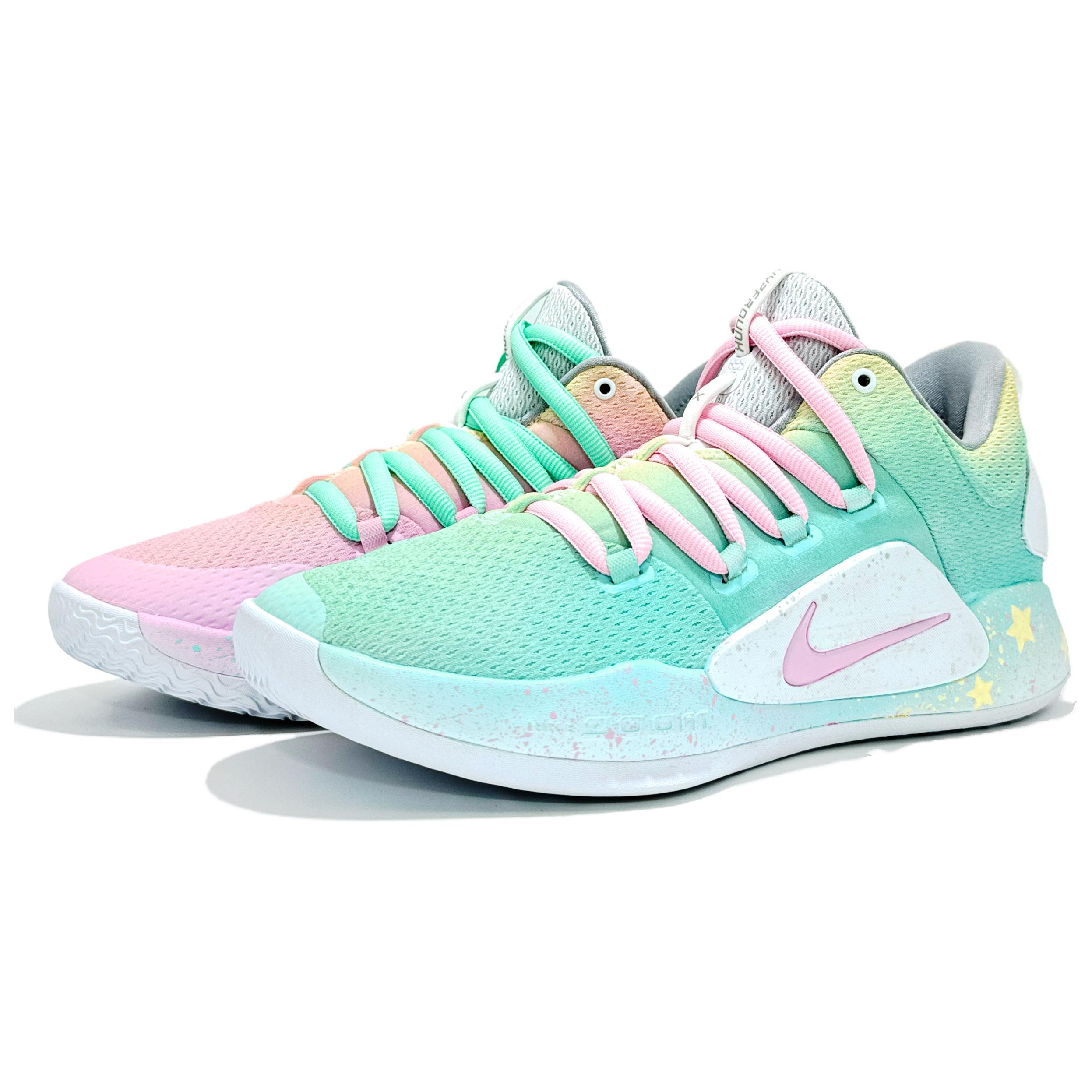 

Баскетбольные кроссовки Hyperdunk X Basketball Shoes Men Low-Top Cyan Pink Nike, голубой/розовый